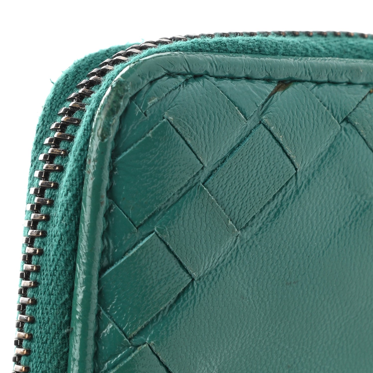Bottega Veneta Nappa Intrecciato Zip Around Coin Purse Lagoon 11 of 11