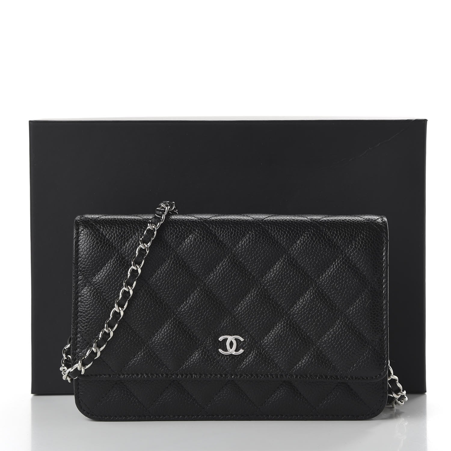 Chanel Caviar Quilted Wallet On Chain WOC Black 11 of 11