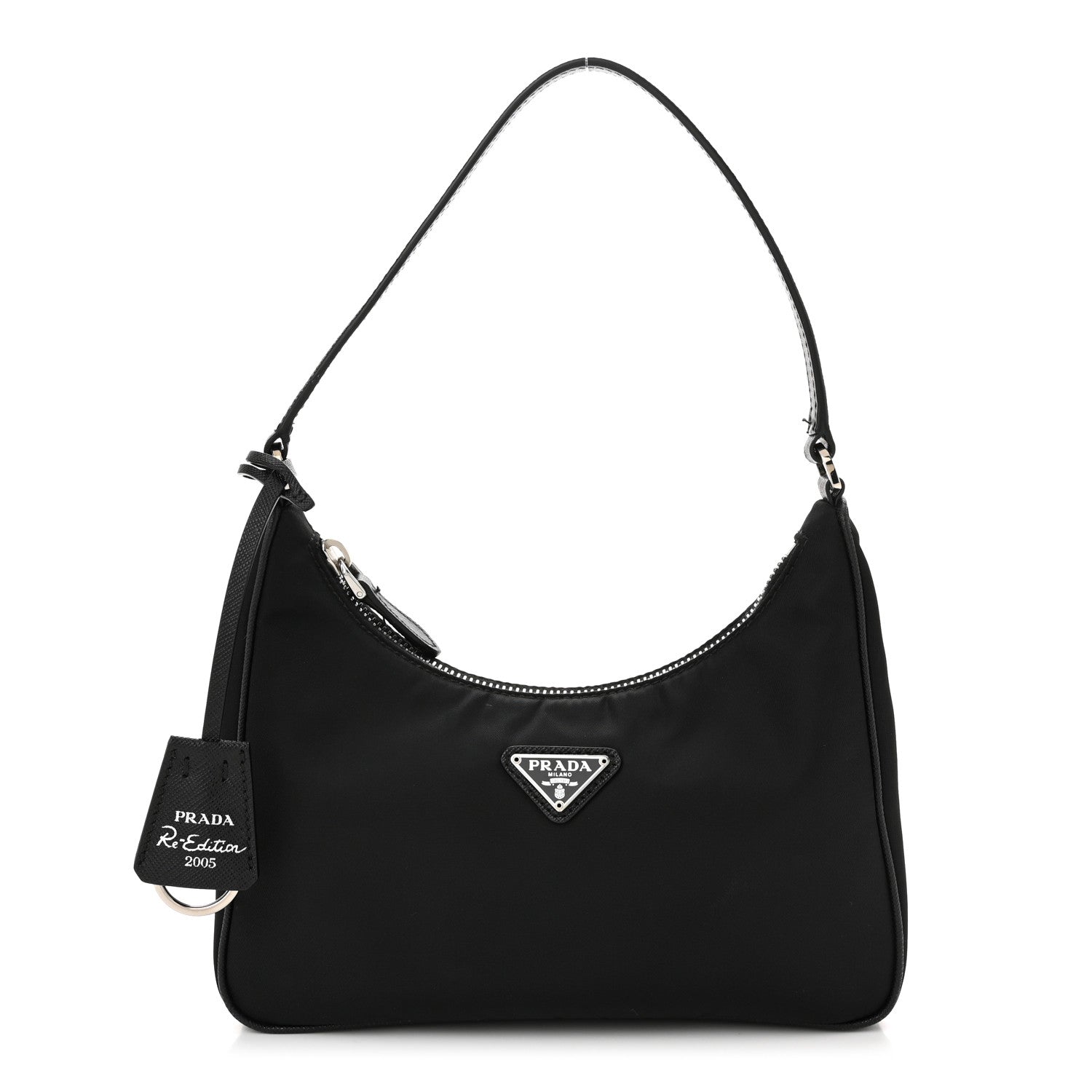Prada Tessuto Nylon Saffiano Mini Re-Edition 2005 Bag Black 1 of 13