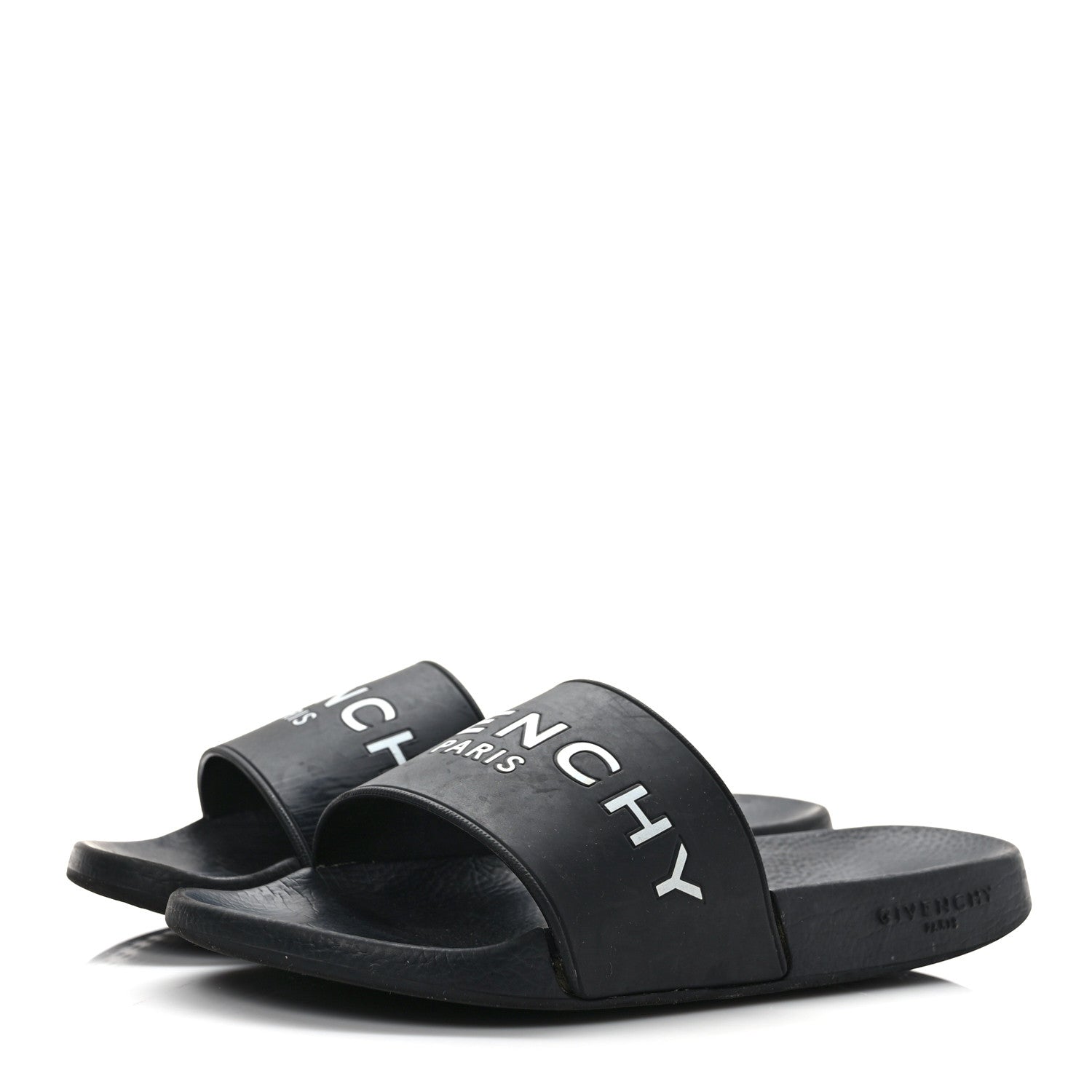 Givenchy Rubber Logo Pool Slide Sandals 37 Black 3 of 8