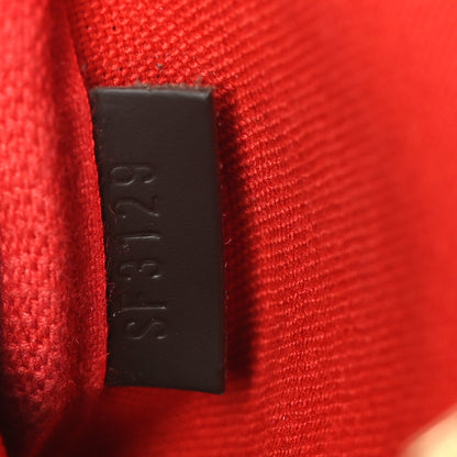 Louis Vuitton Damier Ebene 2019 Christmas Animation Mini Pochette Accessories Red 7 of 9