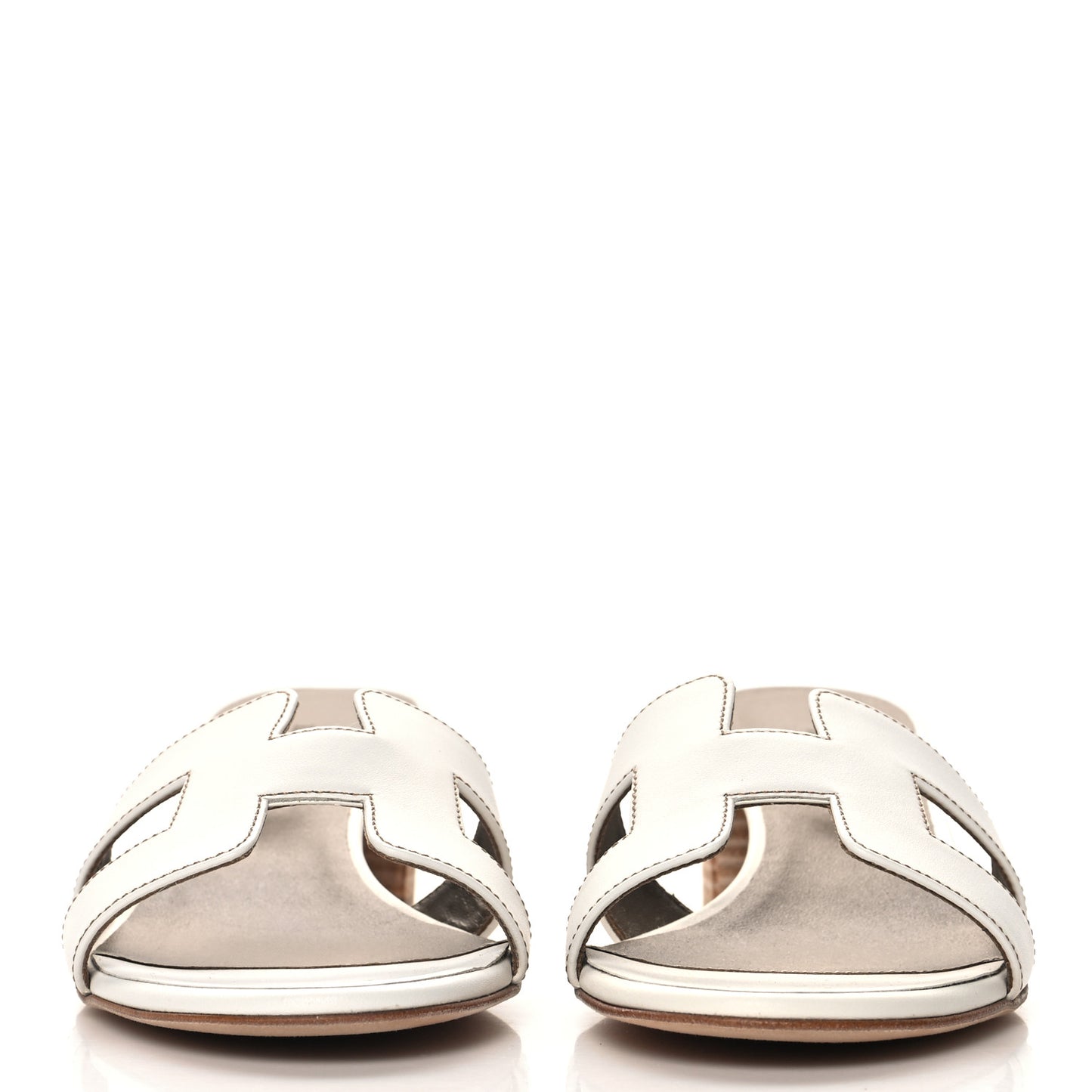 Calfskin Oasis Sandals 36 White