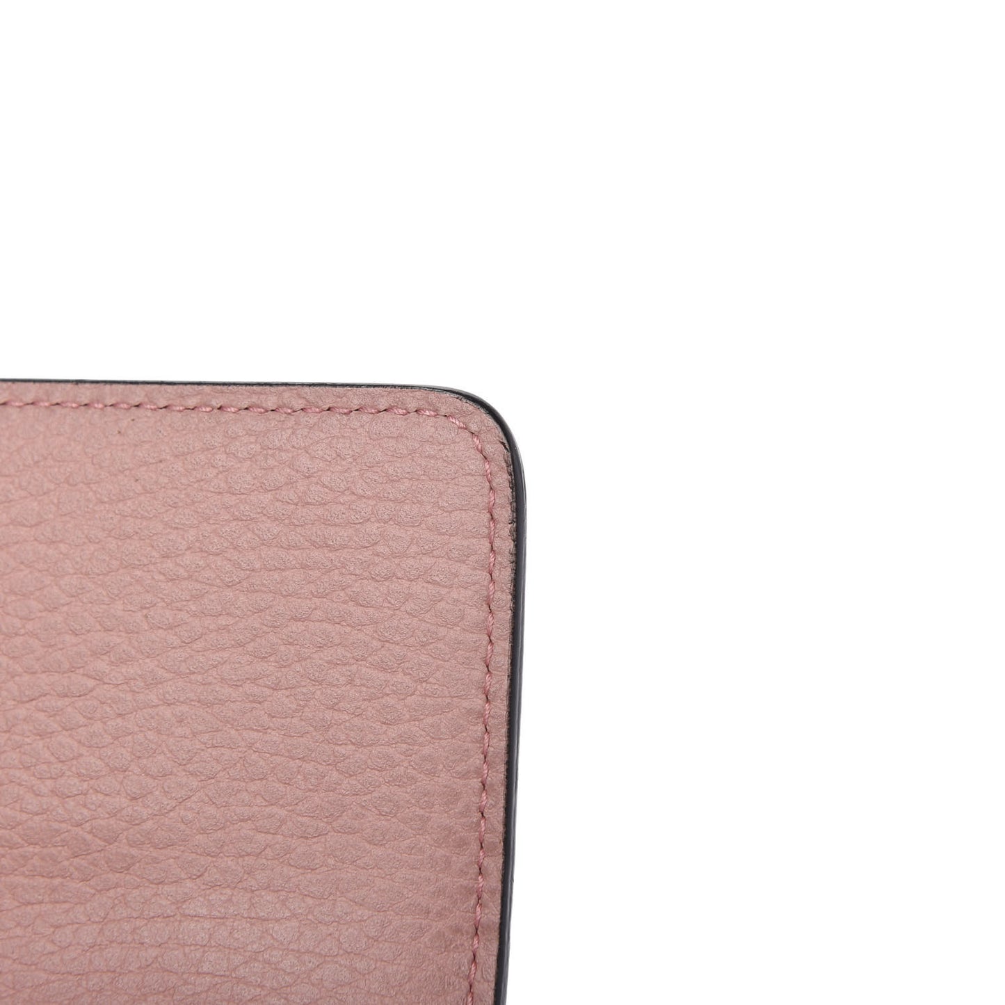 Dollar Calfskin Interlocking G Chain Wallet Soft Pink
