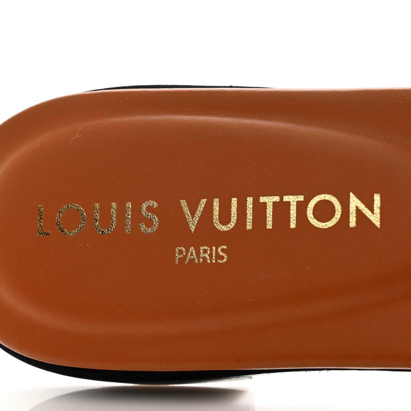Calfskin LV Isola Flat Sandals 37 Tan