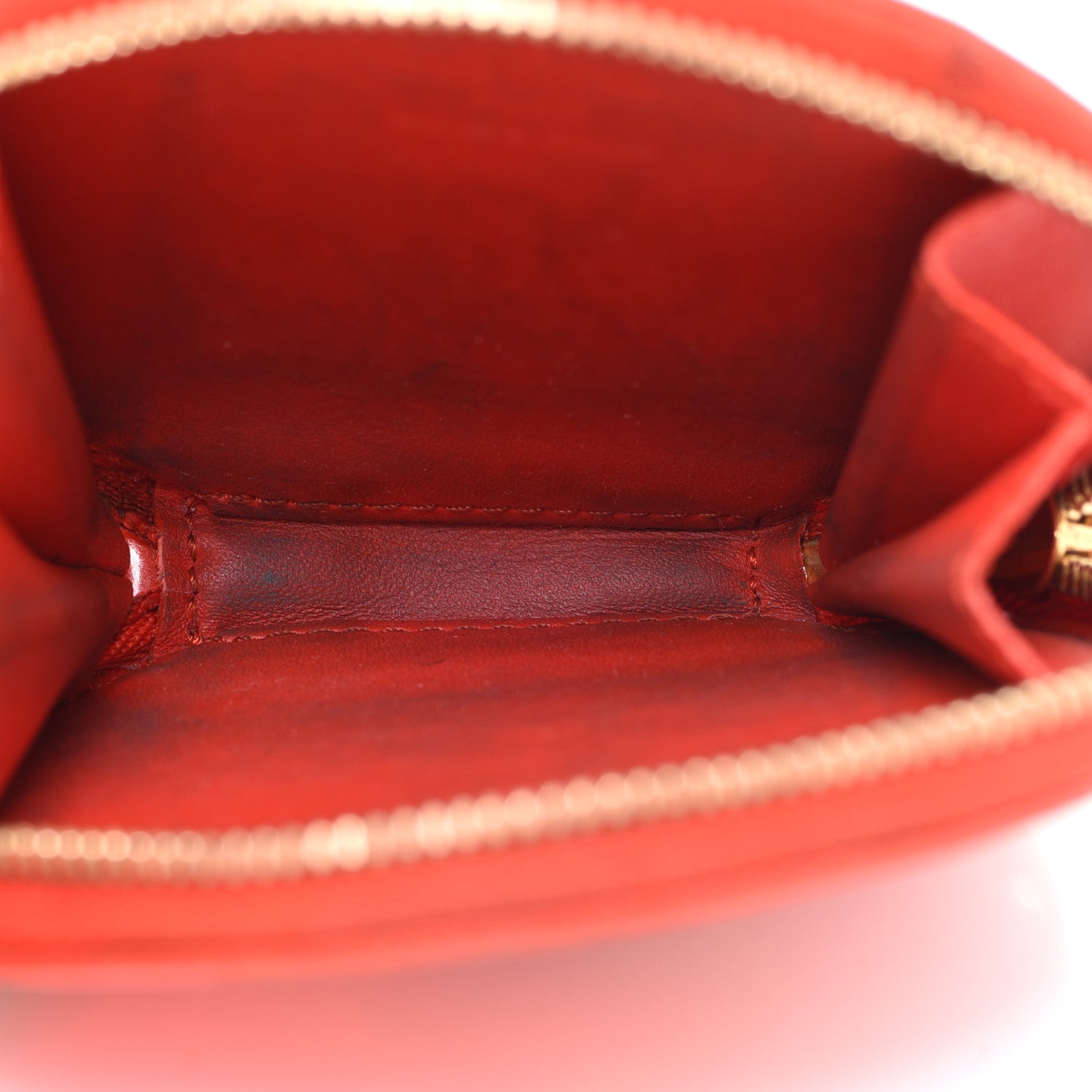 Louis Vuitton Vernis Roses Chapeau Coin Purse Orange Sunset 5 of 8