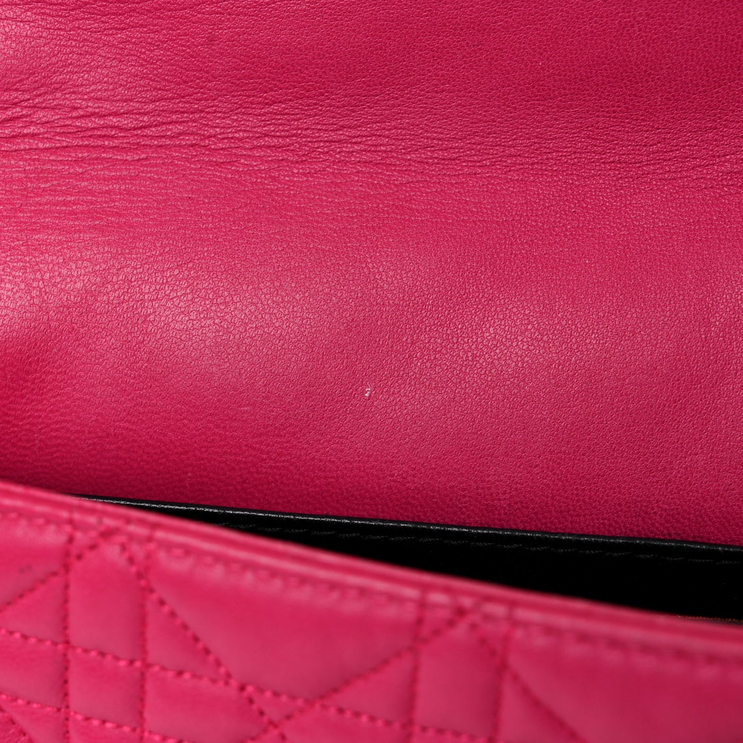 Lambskin Cannage Miss Dior Promenade Pouch Fuchsia