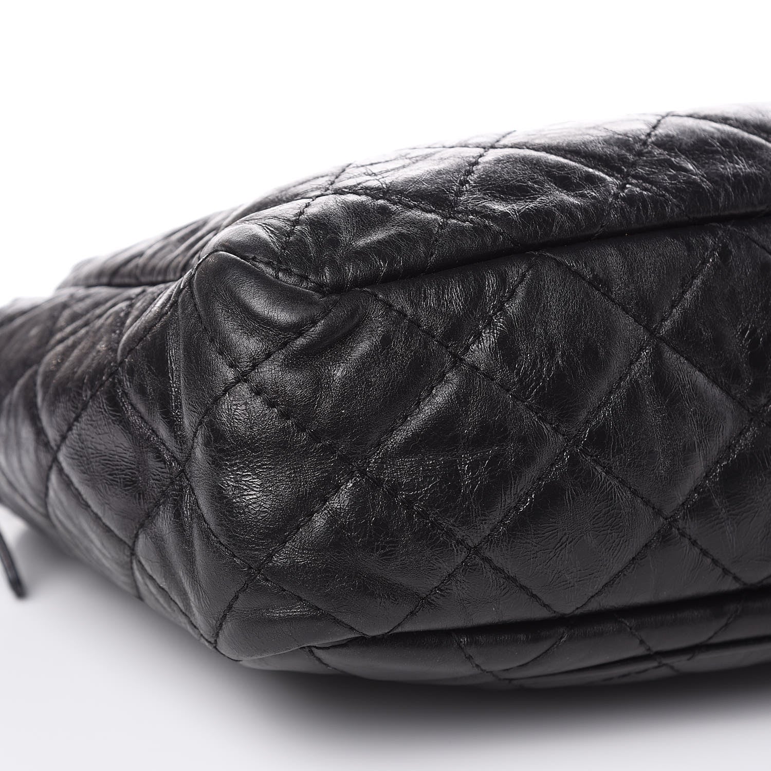 Chanel Metallic Aged Calfskin Quilted Large Reissue Camera Case Black 11 of 14