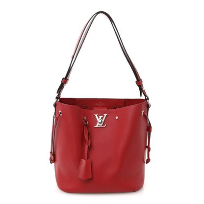 Louis Vuitton Calfskin Lockme Bucket Rubis 1 of 12