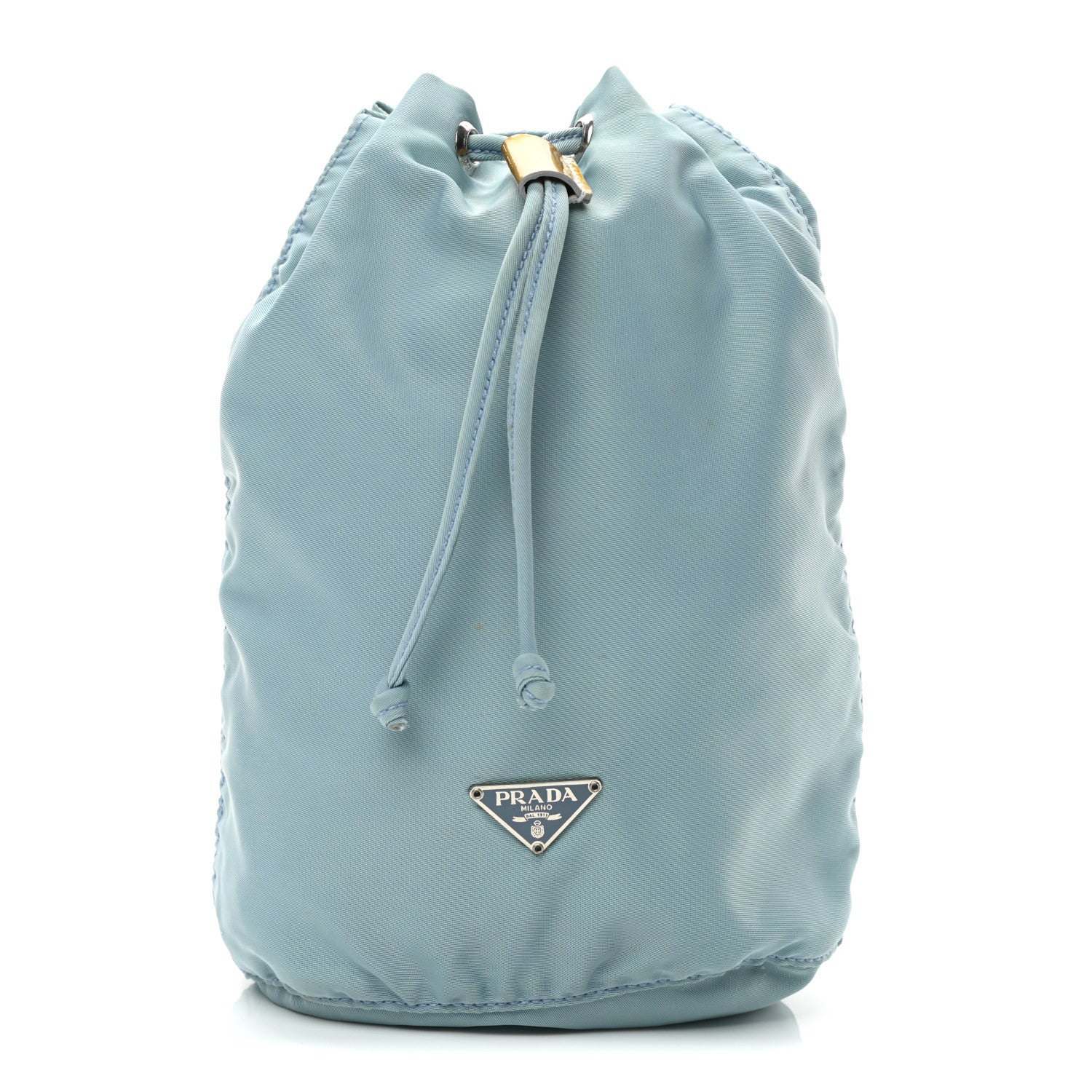 Prada Nylon Vela Drawstring Pouch Lago 1 of 11