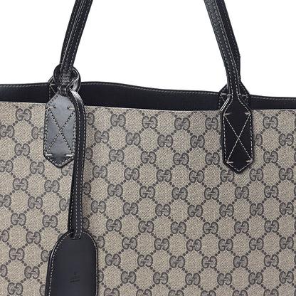 Gucci Calfskin GG Supreme Monogram Medium Reversible Tote Black 14 of 17