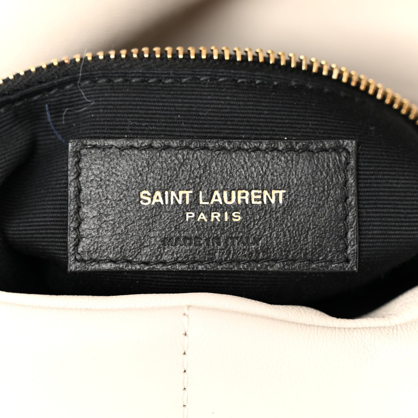Lambskin Quilted Small Loulou Puffer Monogram Chain Satchel Crema Soft