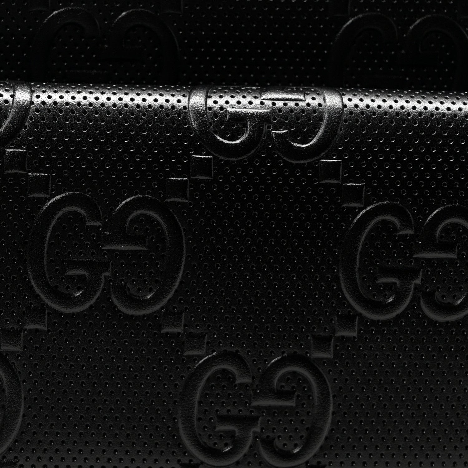 Gucci Calfskin GG Tennis Embossed Shoulder Bag Black 8 of 10