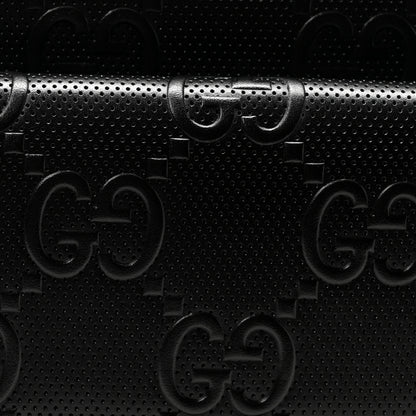 Gucci Calfskin GG Tennis Embossed Shoulder Bag Black 8 of 10