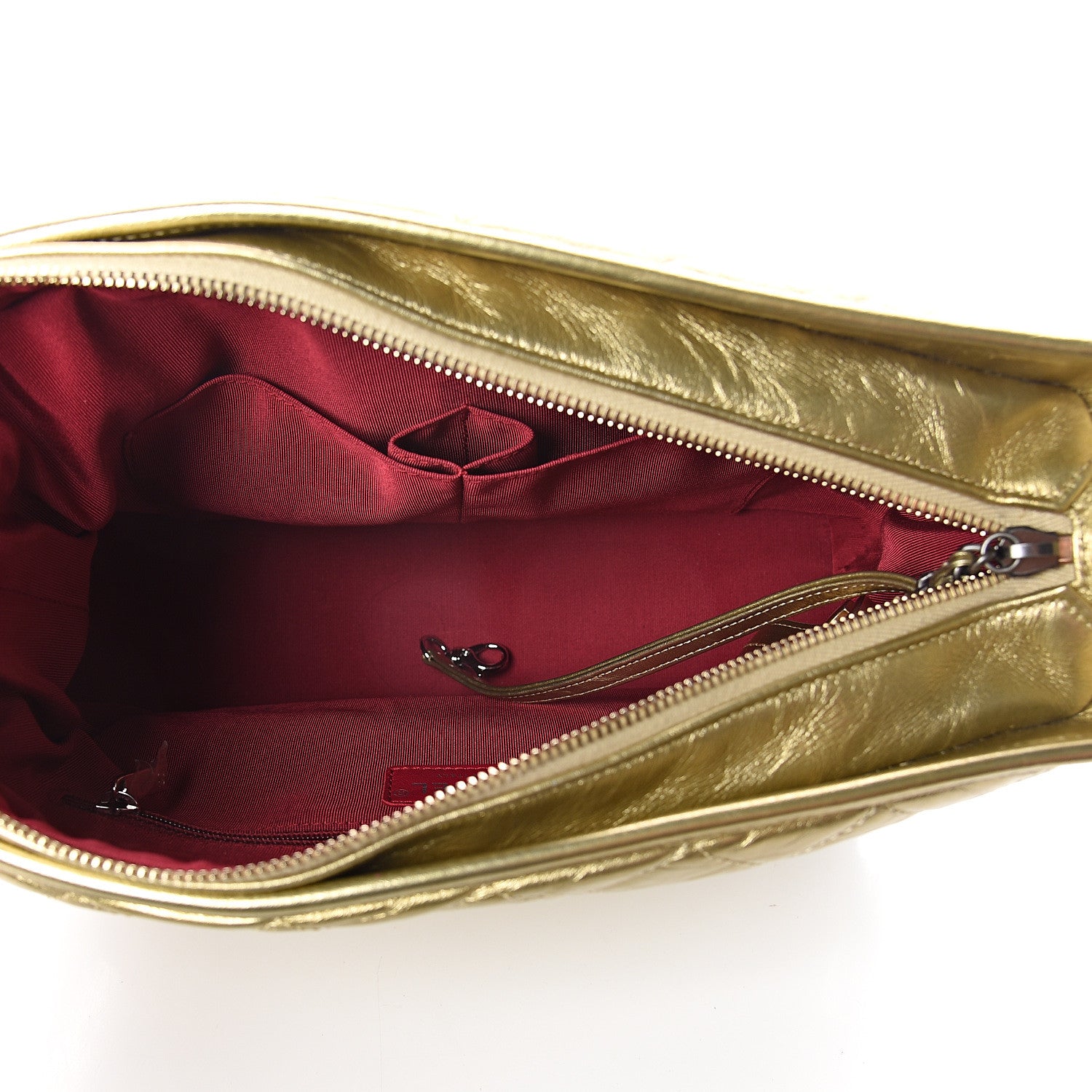 Chanel Metallic Aged Calfskin Quilted Medium Gabrielle Gold 4 of 9