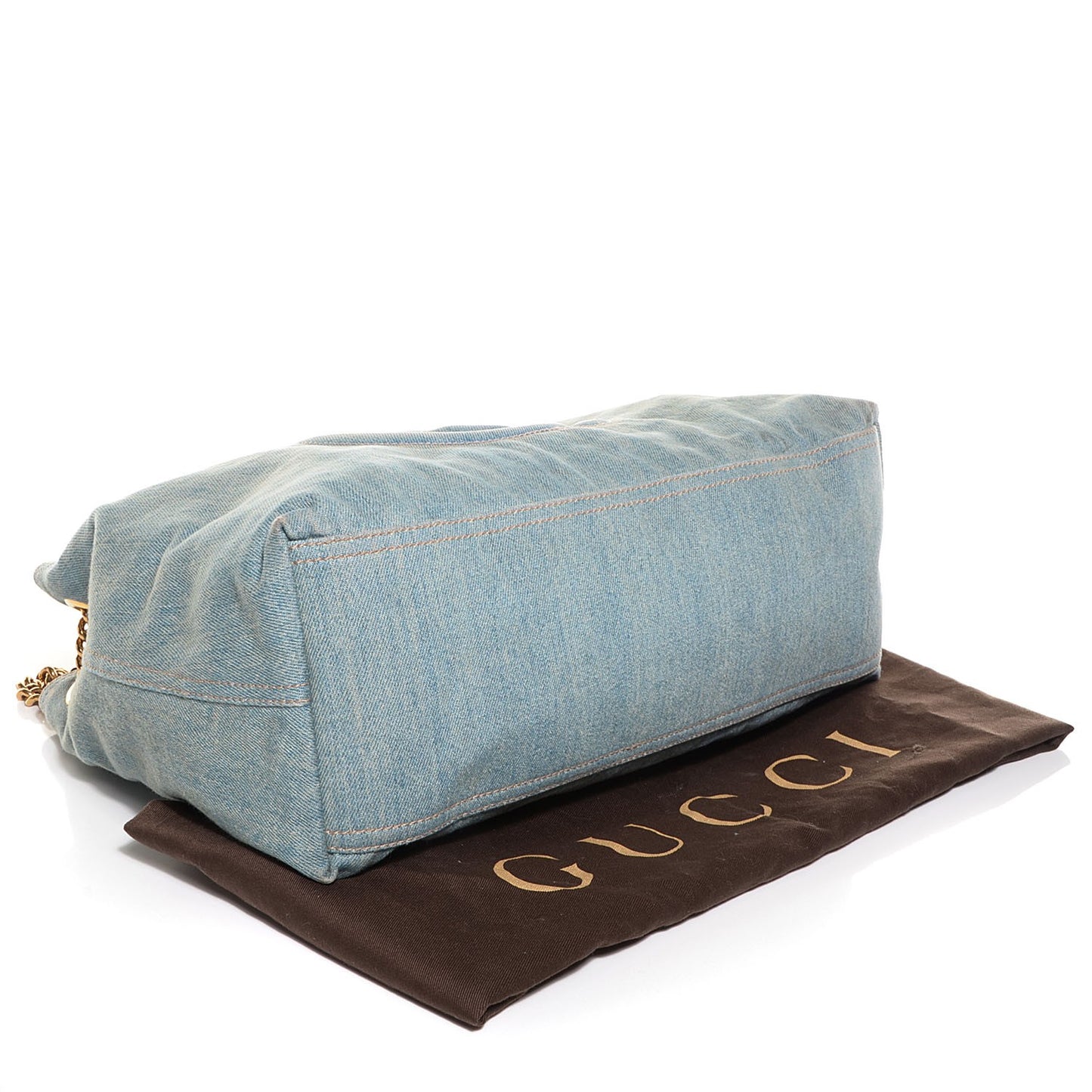 Denim Medium Soho Chain Shoulder Bag Blue