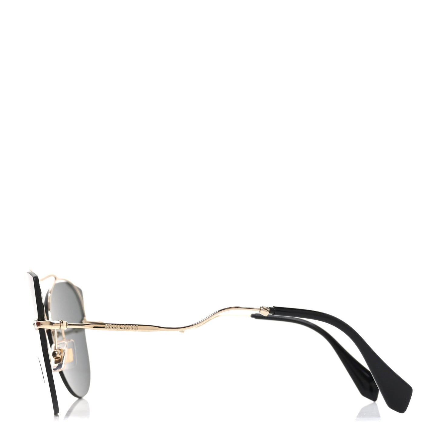 Metal Cat Eye Sunglasses SMU526 Gold Black