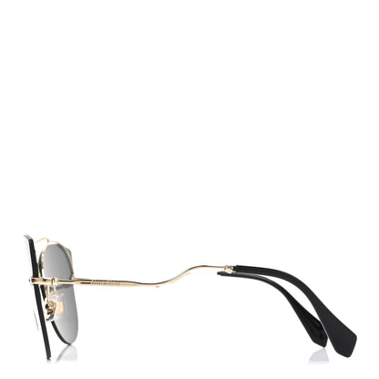 Miu Miu Metal Cat Eye Sunglasses SMU526 Gold Black 3 of 7