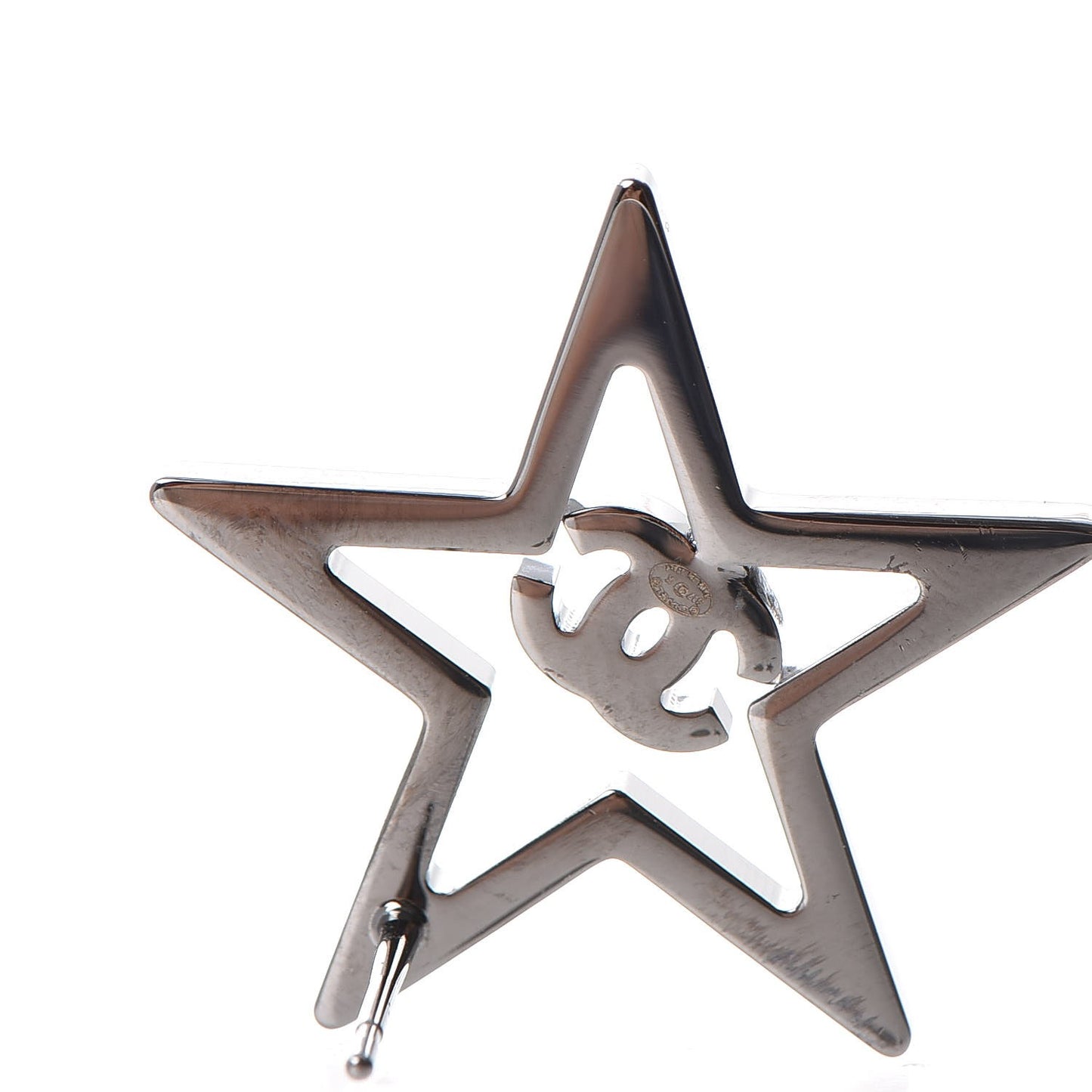 Ruthenium Crystal Star CC Earrings Iridescent Pink