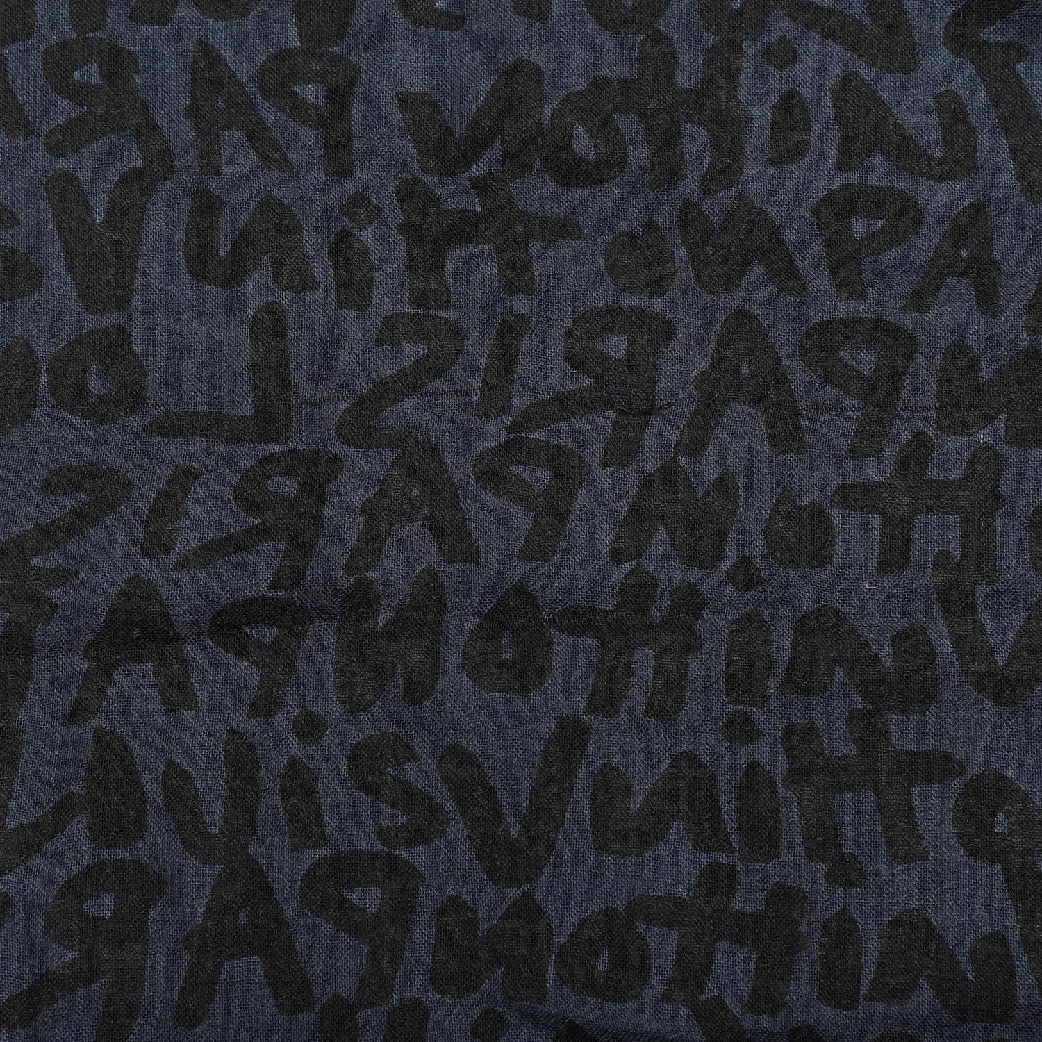 Louis Vuitton Cashmere Silk Graffiti Scarf 3 of 3