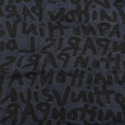 Louis Vuitton Cashmere Silk Graffiti Scarf 3 of 3