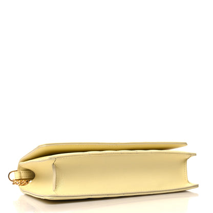 Burberry Lambskin Quilted Lola Clutch On Chain Cool Lemon 4 of 9