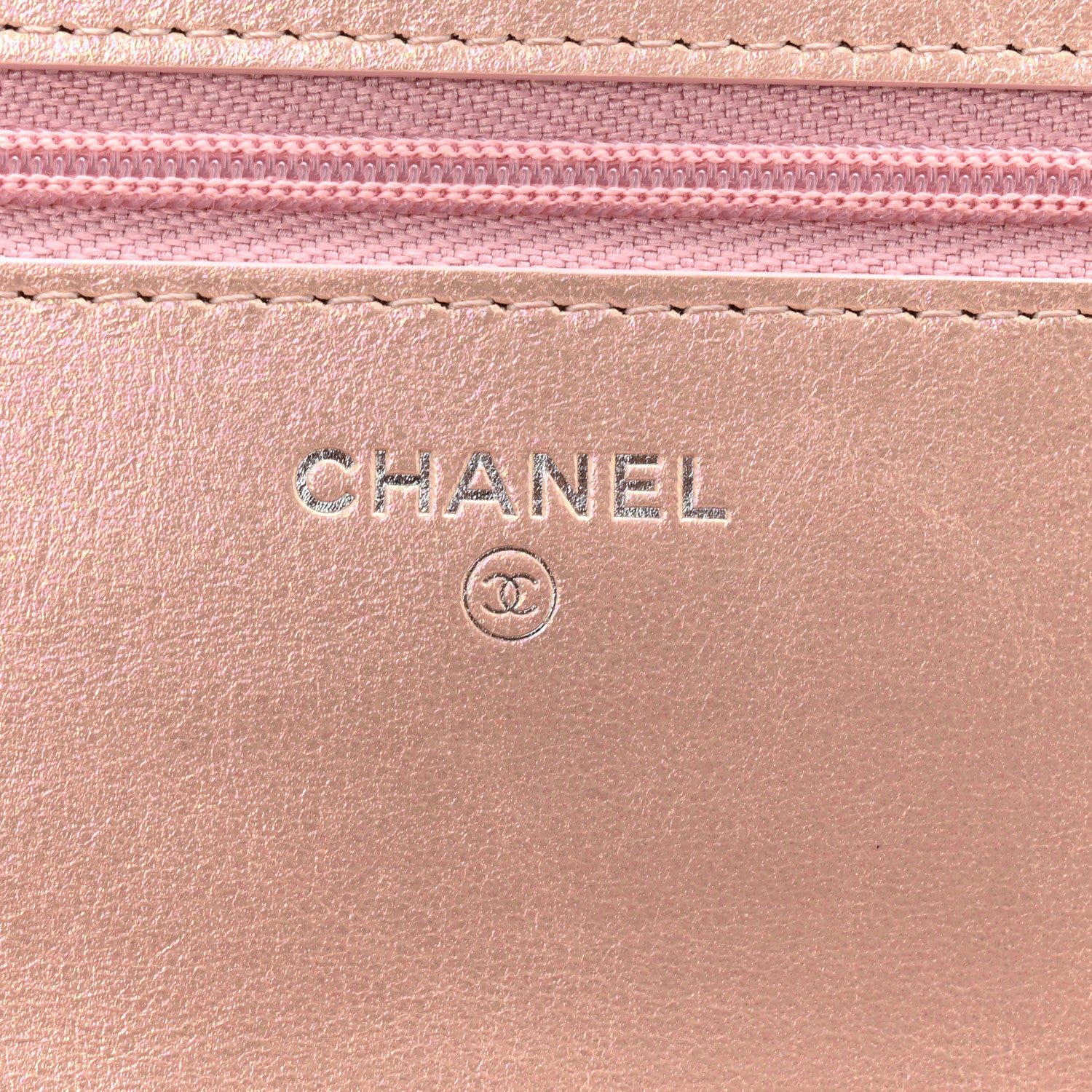 Chanel Iridescent Calfskin Quilted Wallet On Chain WOC Pink 6 of 11