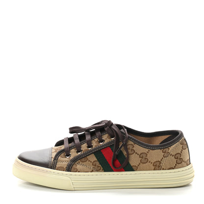 Gucci GG Monogram Web Womens Sneakers 36 Brown 1 of 9