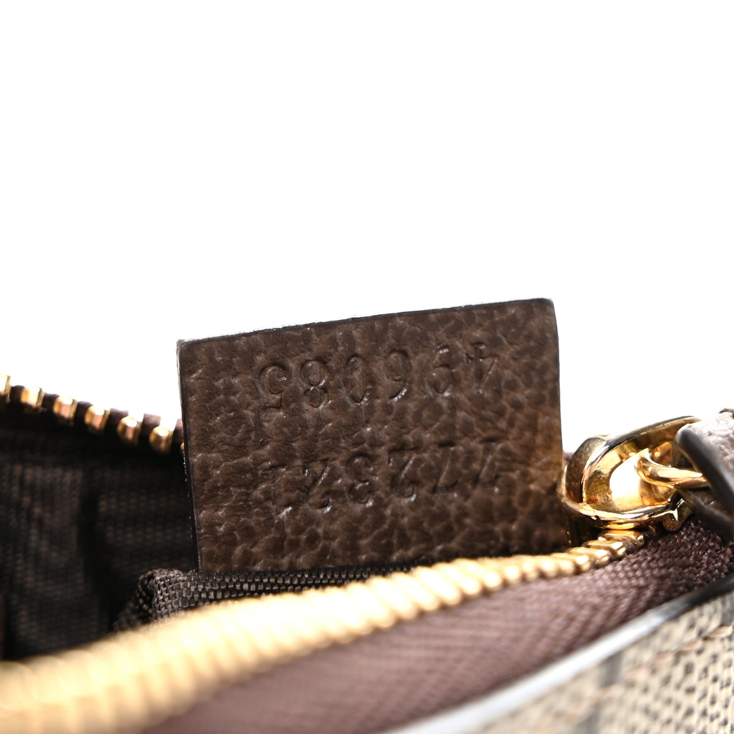 GG Supreme Monogram Key Case Beige Ebony Cuir