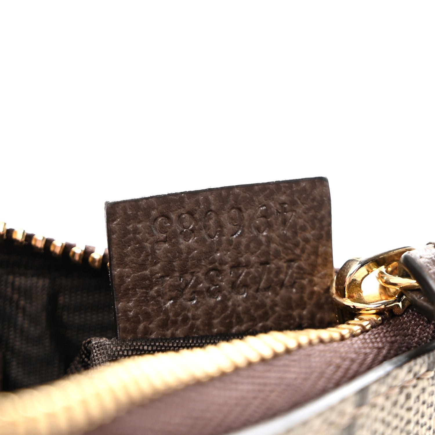 Gucci GG Supreme Monogram Key Case Beige Ebony Cuir 7 of 9