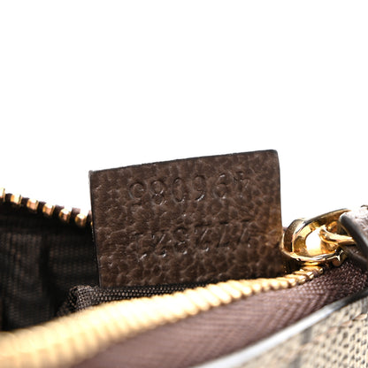 Gucci GG Supreme Monogram Key Case Beige Ebony Cuir 7 of 9