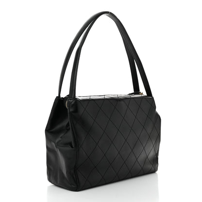 Chanel Lambskin Stitched Shoulder Bag Black 3 of 12