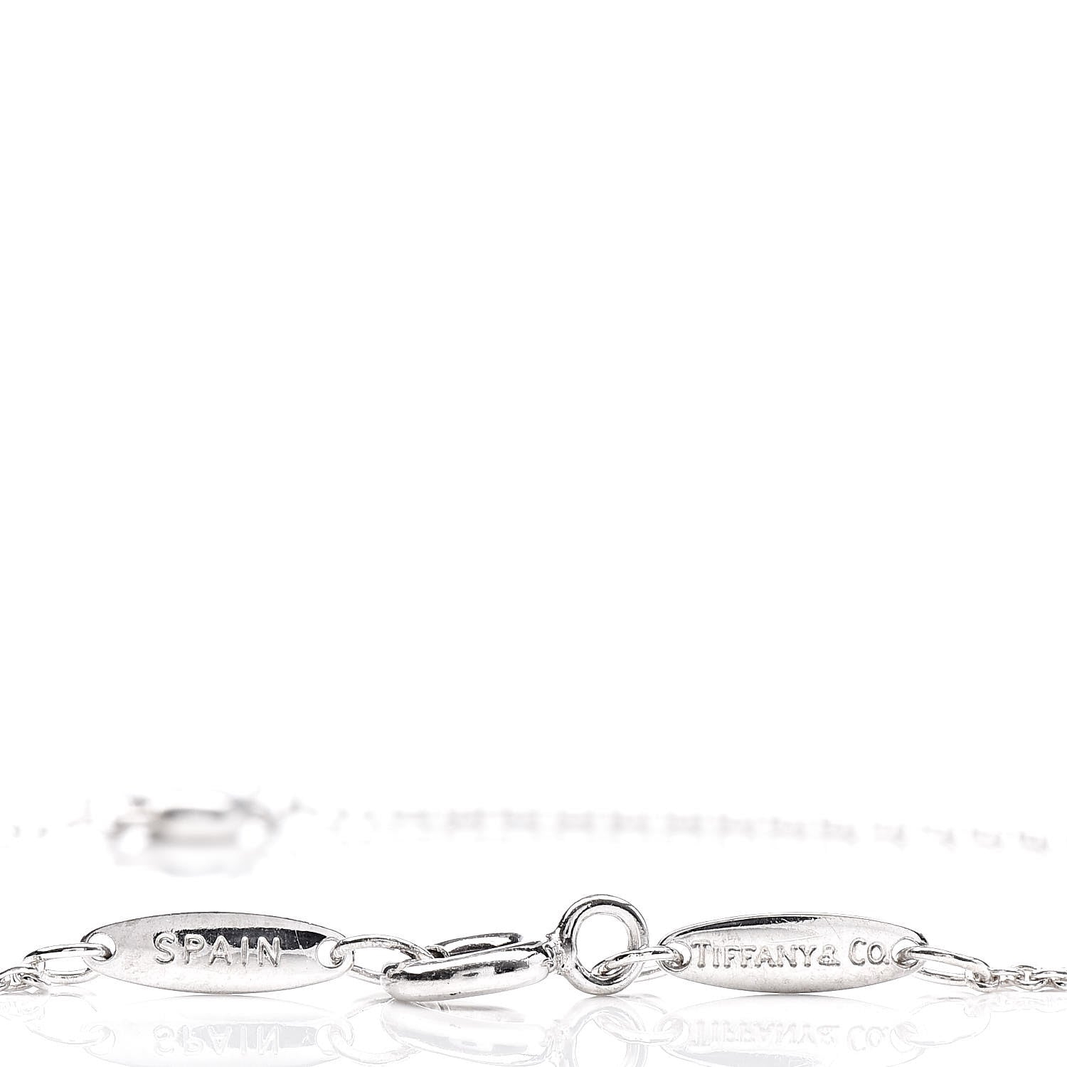 Tiffany Sterling Silver Diamond .05ct Elsa Peretti Diamonds by the Yard Bracelet 6 of 8