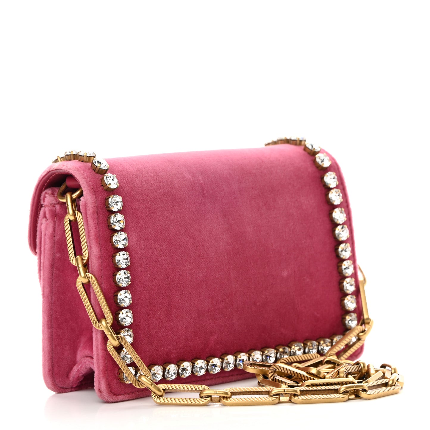 Velvet Crystal Mini Bee Broadway Shoulder Bag Light Raspberry Rose
