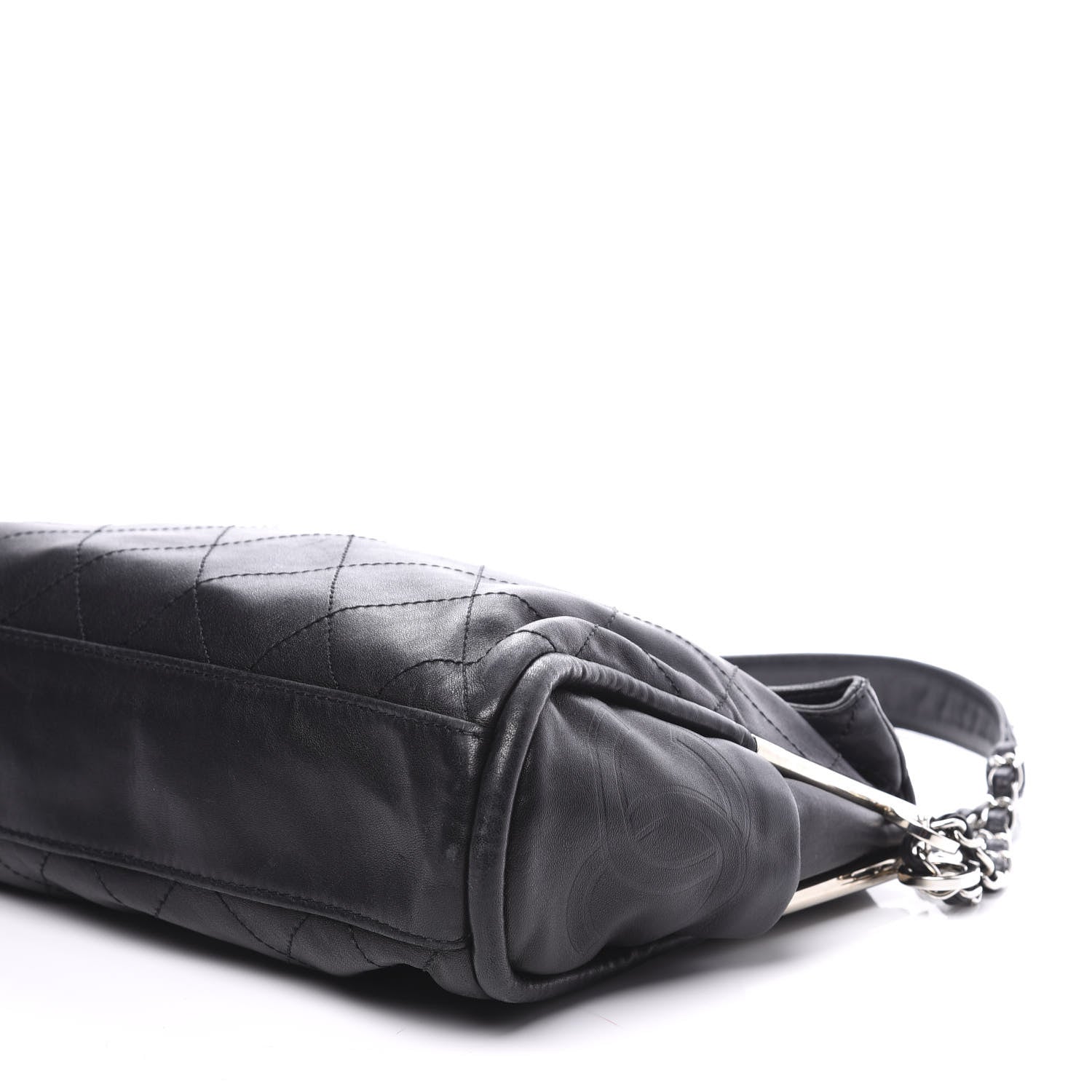 Chanel Lambskin Stitched Medium Ultimate Soft Tote Black 6 of 9
