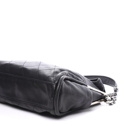 Chanel Lambskin Stitched Medium Ultimate Soft Tote Black 6 of 9