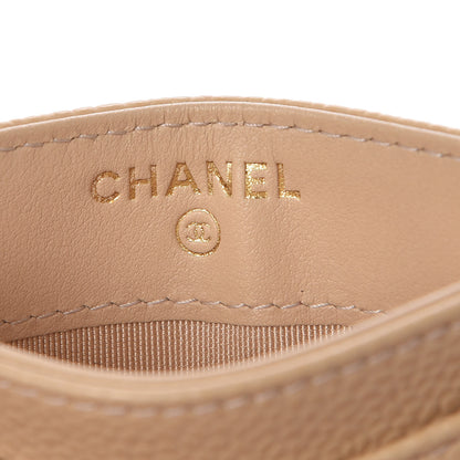 Chanel Caviar Quilted Card Holder Beige 5 of 9