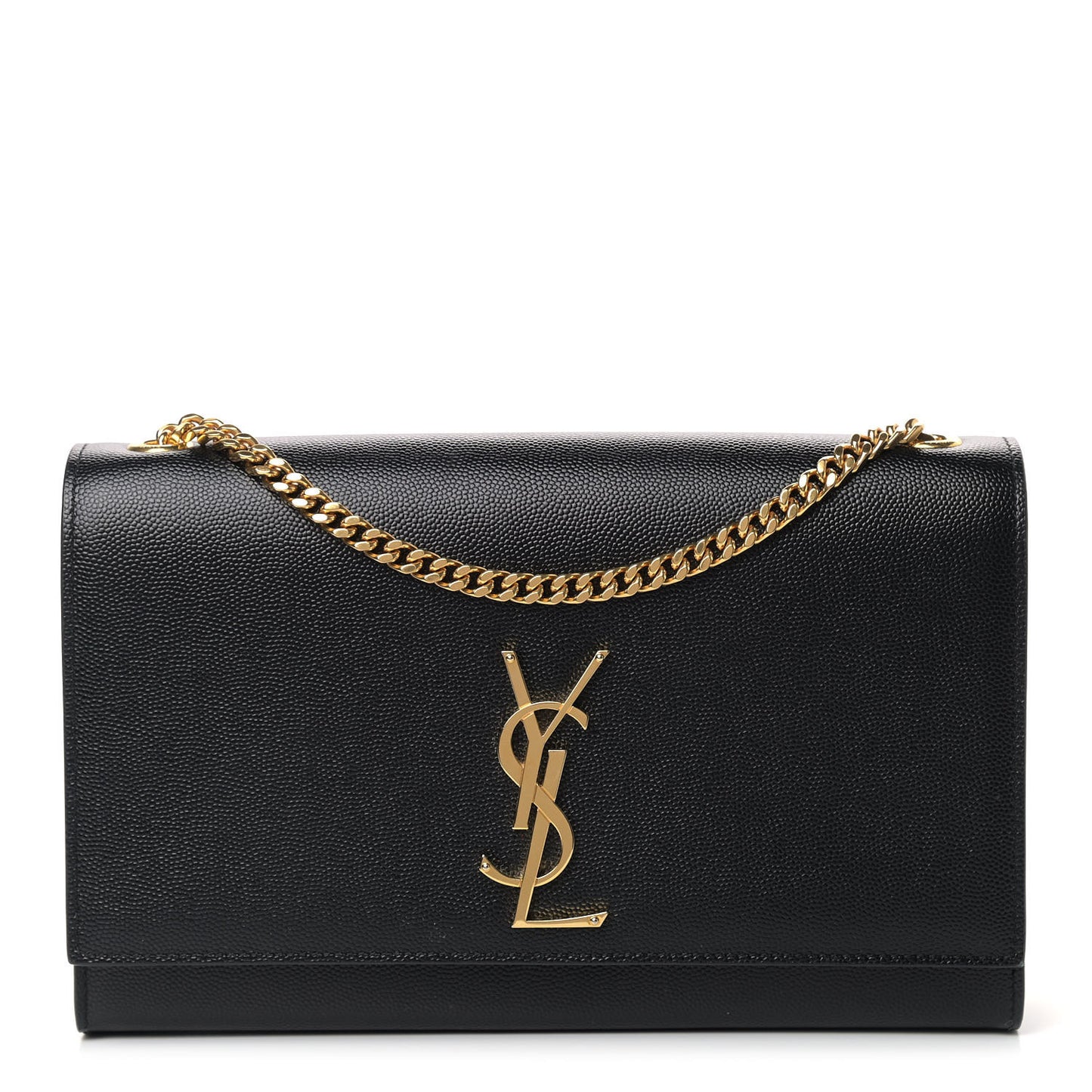 Grain De Poudre Medium Classic Monogram Kate Satchel Black