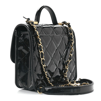 Chanel Patent School Memory Mini Top Handle Flap Black 3 of 12
