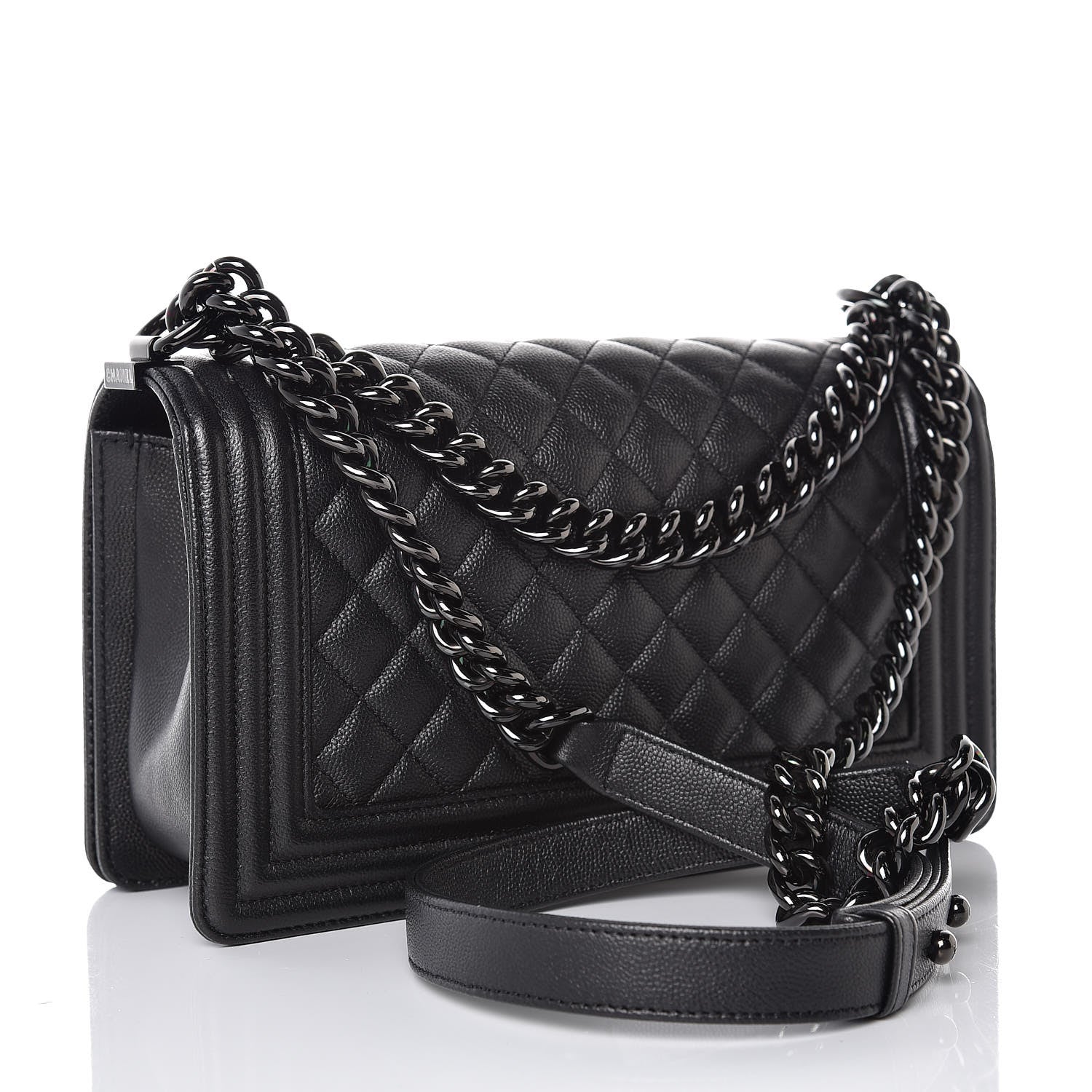 Chanel Caviar Quilted Medium Boy Flap So Black 3 of 8