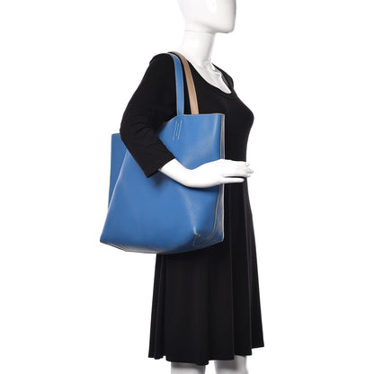 Hermes Taurillon Clemence Double Sens 36 Reversible Tote Mykonos Gris Tourterelle 2 of 21