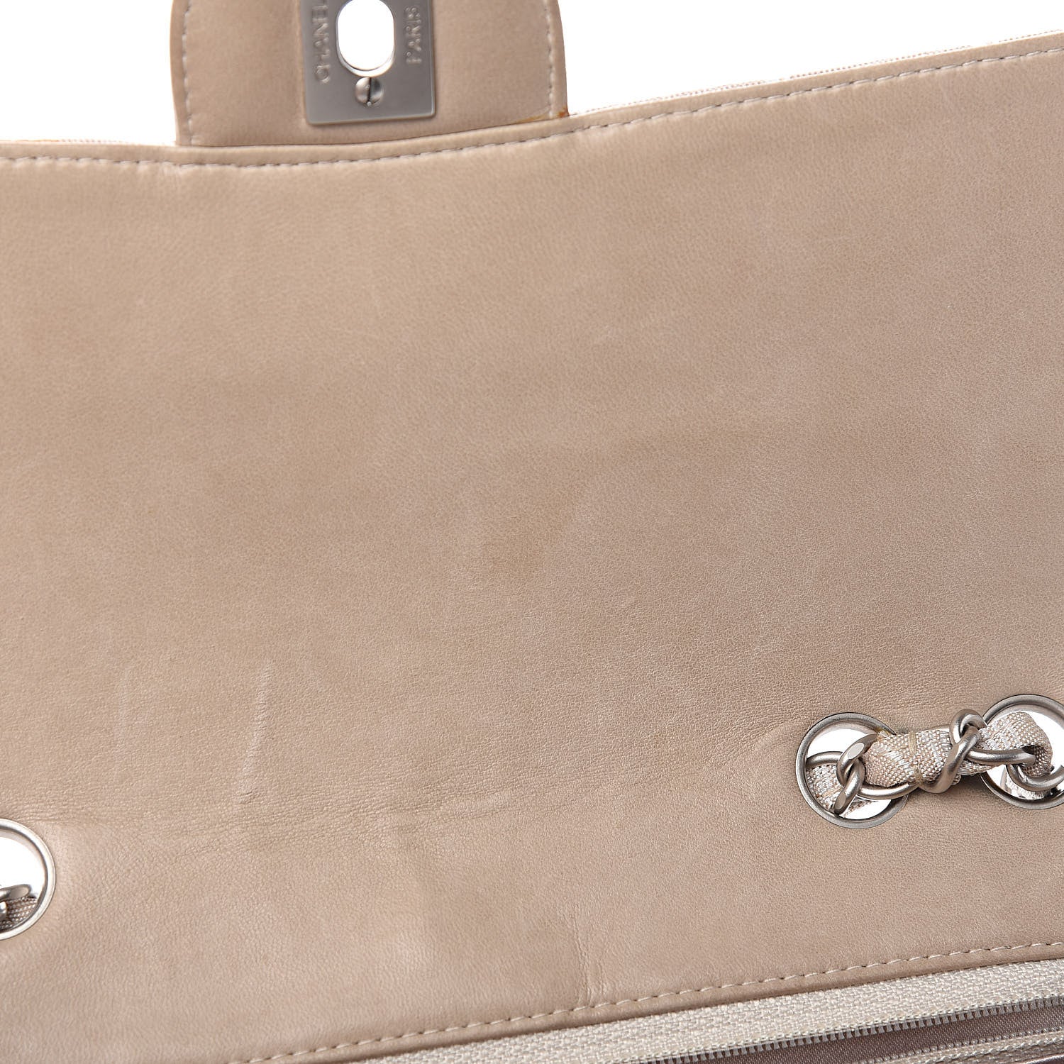Chanel Nylon Medium Travel Flap Light Beige 14 of 15