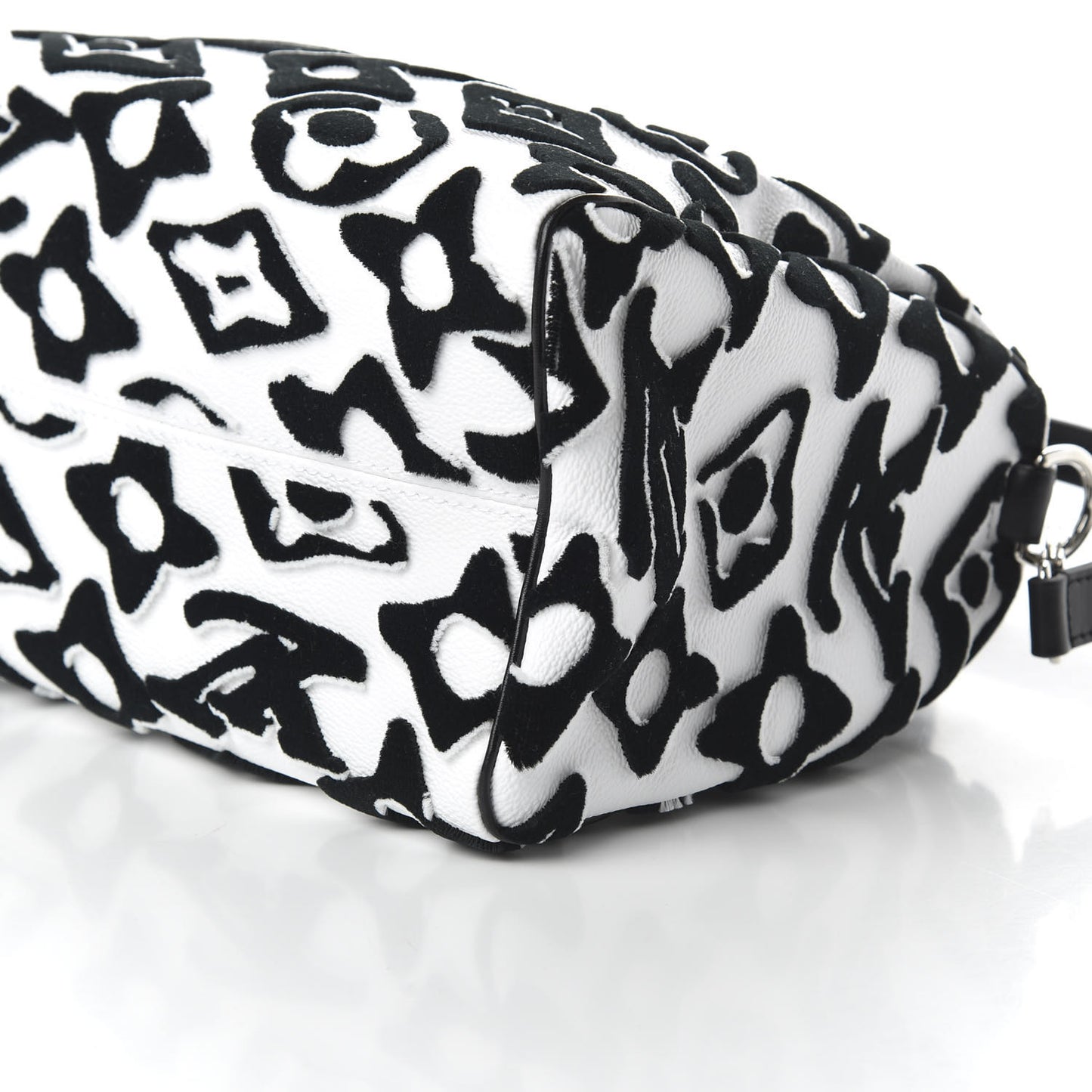 X UF Tufted Monogram Speedy Bandouliere 25 White Black