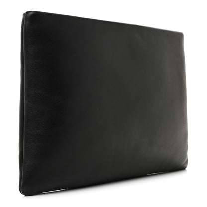 Saint Laurent Lambskin Small Calypso Pouch Black 3 of 10