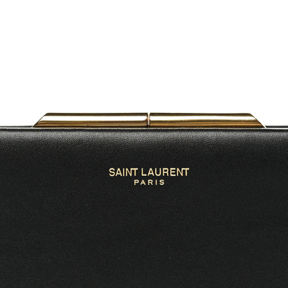 Saint Laurent Smooth Calfskin Large Midnight Clutch Black 8 of 8