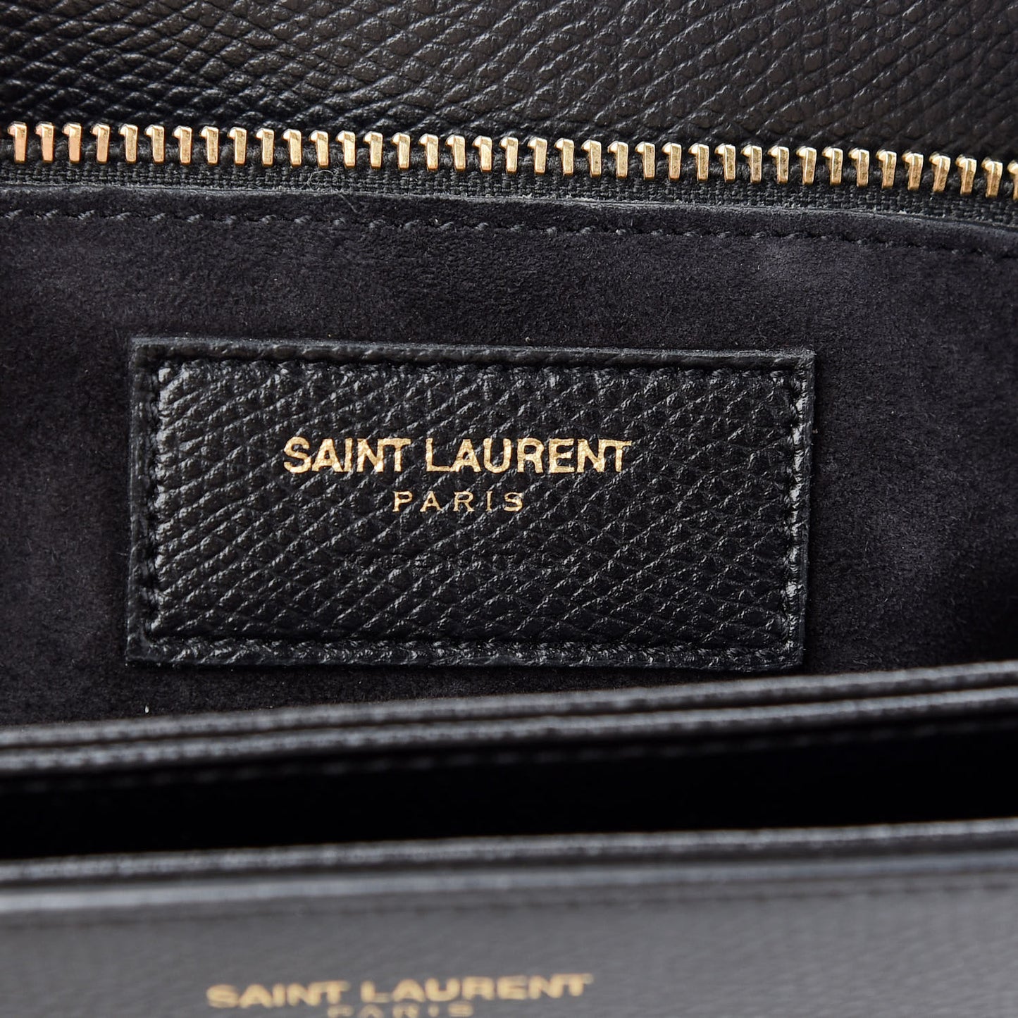 Textured Calfskin Medium Classic Monogram Universite Bag Black