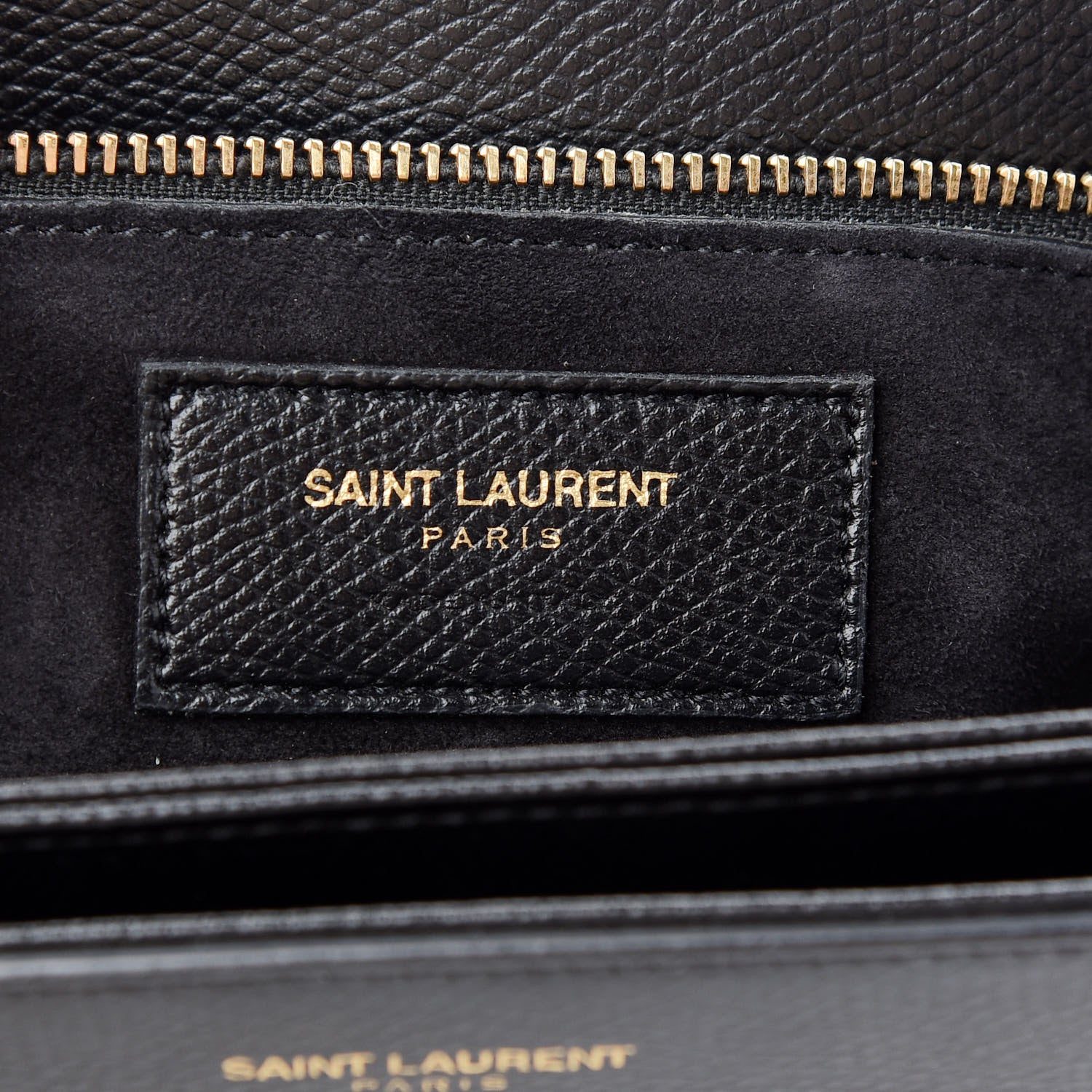 Saint Laurent Textured Calfskin Medium Classic Monogram Universite Bag Black 6 of 8