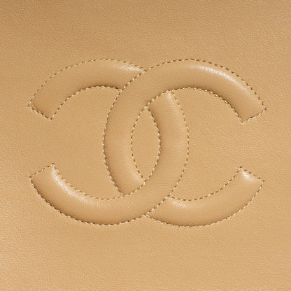 Chanel Lambskin Quilted Medium Single Flap Beige 7 of 10