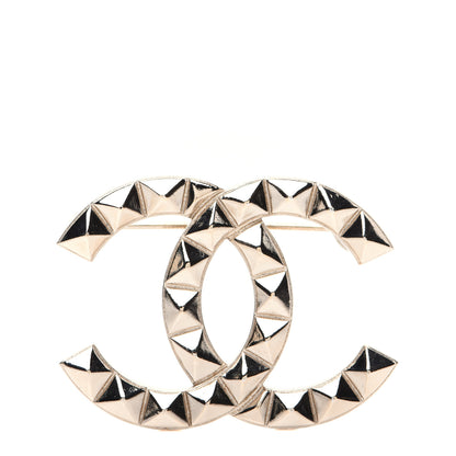 Chanel Studded CC Pin Brooch Gold 1 of 7