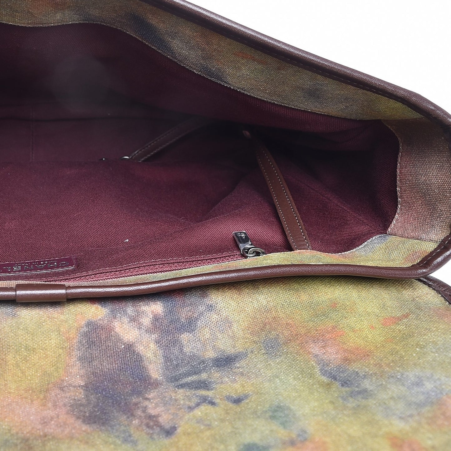 Washed Toile Large Graffiti On The Pavements Messenger Khaki Multicolor