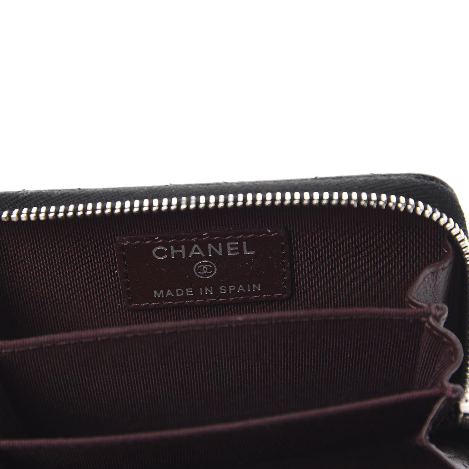 Chanel Caviar Quilted Zip Coin Purse Black 6 of 8